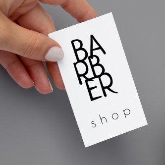 Barber simple modern typography black and white