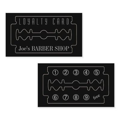Barbers loyalty card elegance look