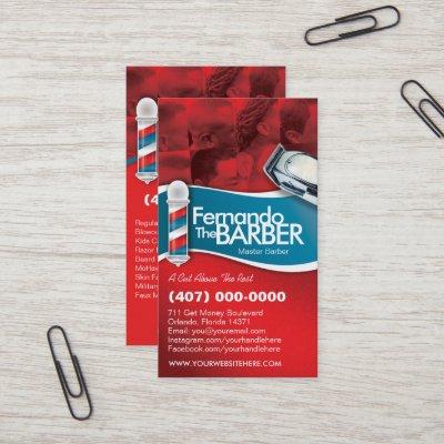 Barbershop Barber (Barber pole and clippers)