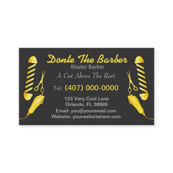Barbershop (Gold barber pole, clippers and shears)