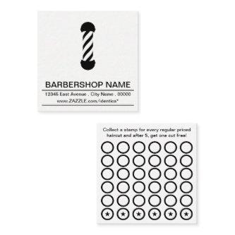 barbershop pole stamp card