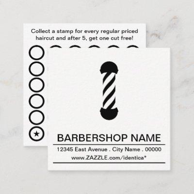 barbershop pole stamp card