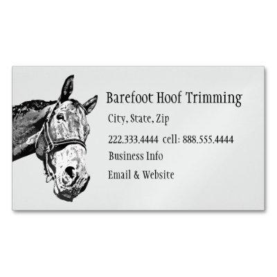 Barefoot Hoof Trimming Black White Art  Magnet