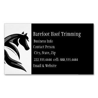 Barefoot Hoof Trimming Black White Classic Busines  Magnet