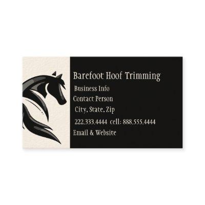 Barefoot Hoof Trimming Black White Classic