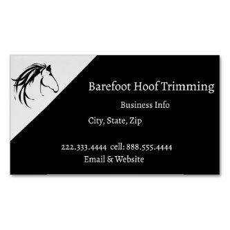 Barefoot Hoof Trimming Classic Horse Logo Business  Magnet