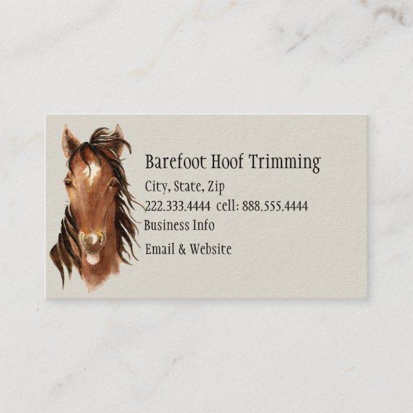 Barefoot Hoof Trimming Fun Horse Logo