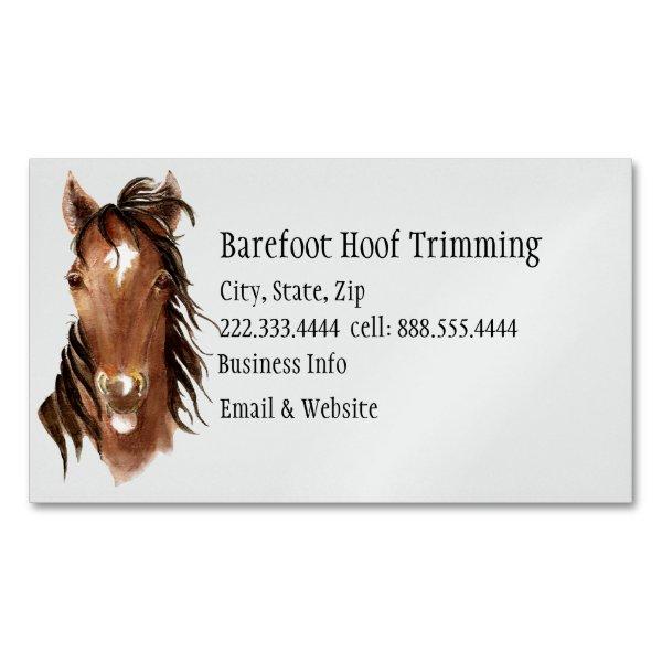Barefoot Hoof Trimming Fun Horse Logo  Magnet