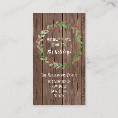 Barn Wood New Home Holiday | Moving Announcement