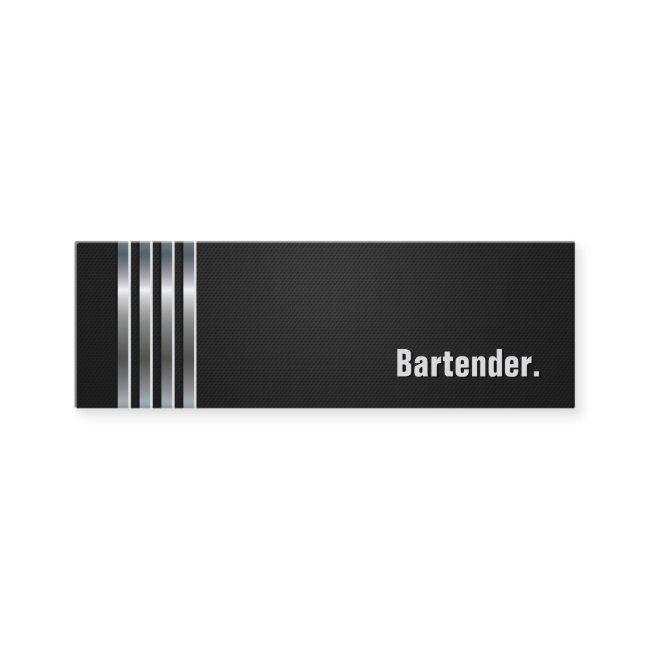 Bartender - Black Silver Stripes Mini