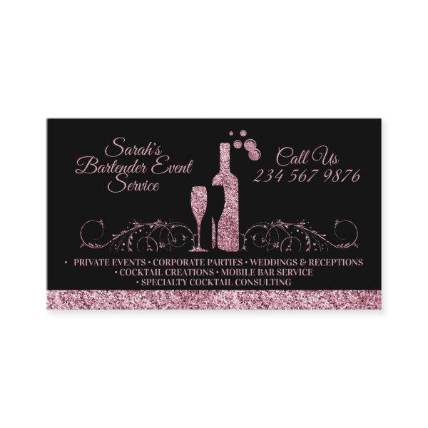 Bartender sparkling pink Black