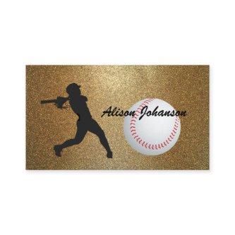Baseball Batter female silhouette Baseball custom