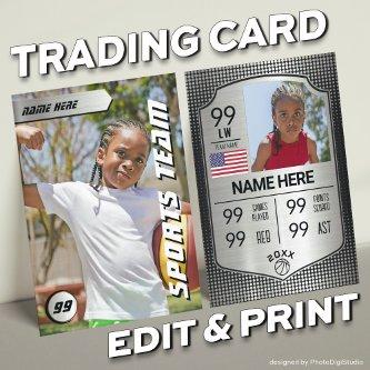 Baseball Stats Shield Card Basketball Trading Card