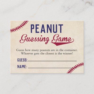 Baseball Themed Baby Shower Peanut Guessing Game