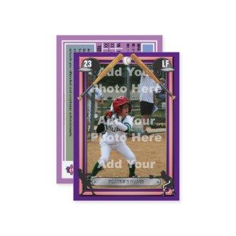 Baseball Trading Card Royal Purple - Custom Stats
