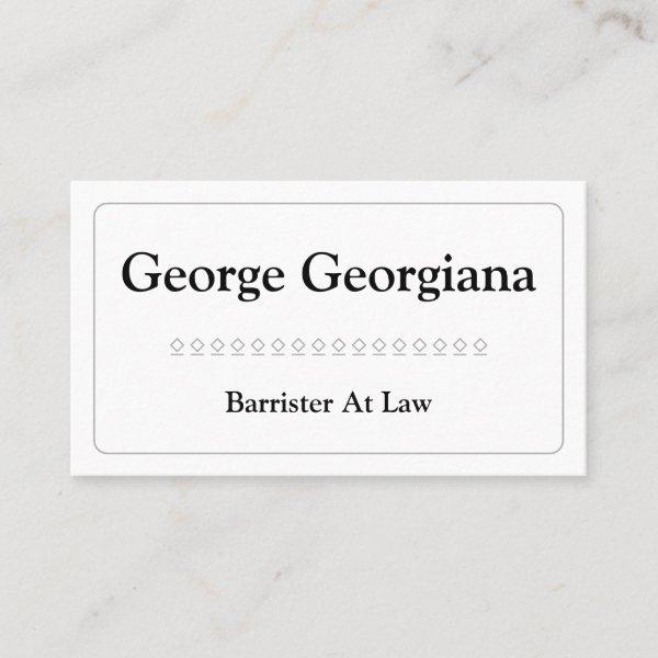 Basic and Simple Barrister At Law