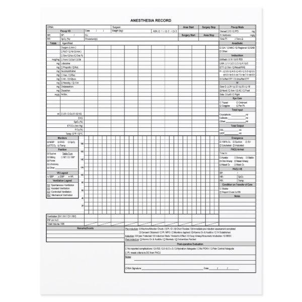 Basic Anesthesia Record