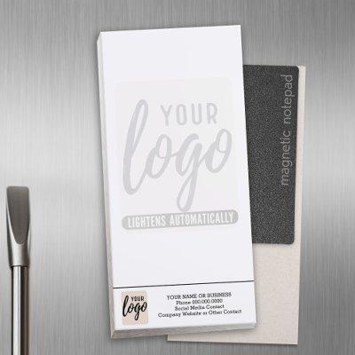 Basic Business Contact Info with Logo WATERMARK Magnetic Notepad