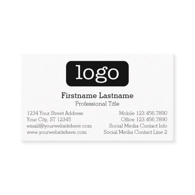 Basic Business Design Logo 7 Day Schedule Appointment Card