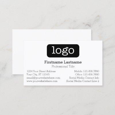 Basic Business Design Logo and Contact Information