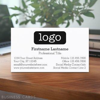 Basic Business Design Logo and Contact Information