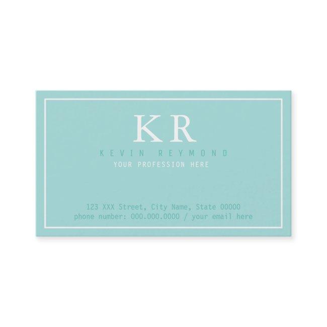 basic clean & clear turquoise blue presentation