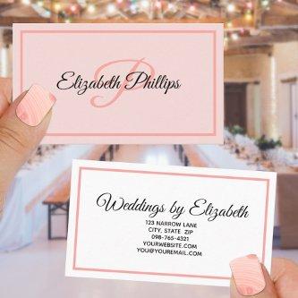Basic Misty Rose  Monogram Letter Professional