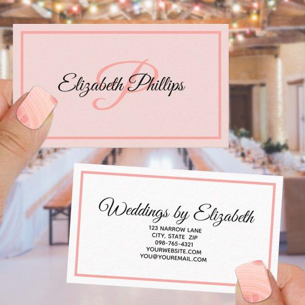 Basic Misty Rose  Monogram Letter Professional
