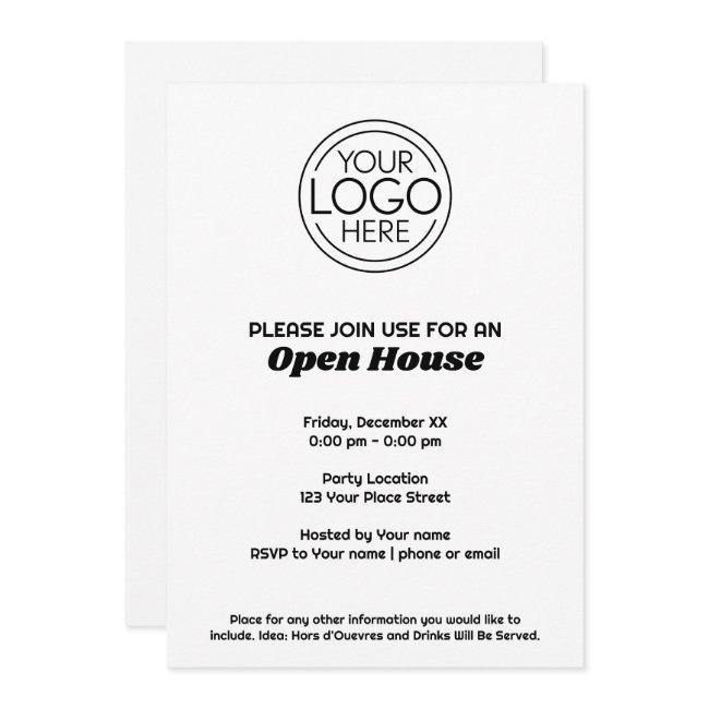 Basic Office or Business Logo Open House Invitation