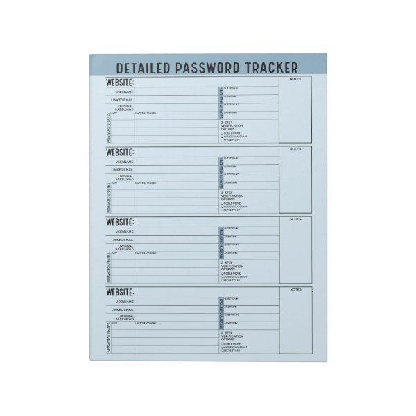 Basic Password Tracker with Username Notepad