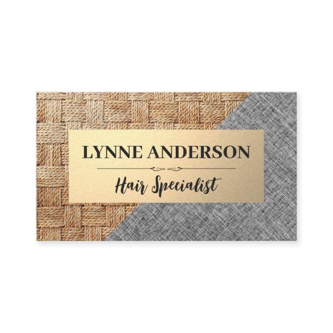 Basket Weave Pattern | Linen Gray Fabric