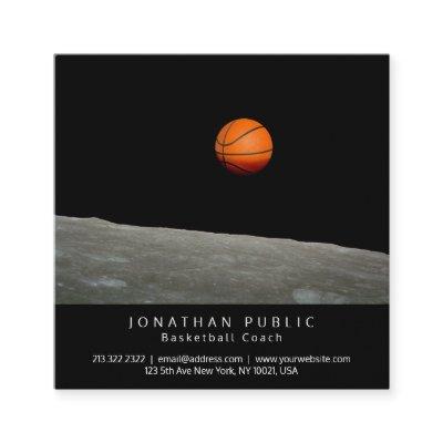 Basketball Coach Instructor Elegant Luxury Square