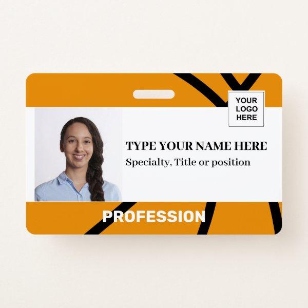 Basketball | Employee | Photo, bar code, logo Badge
