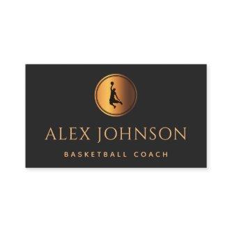 Basketball Player Coach Silhouette Elegant Gold  B