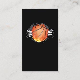 Basketball Power Burning Flames Sports Lover