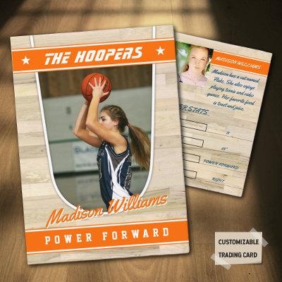 Basketball Team Trading Card Orange