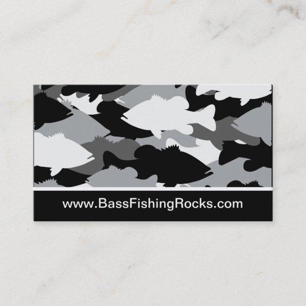 Bass Fishing Black Camo