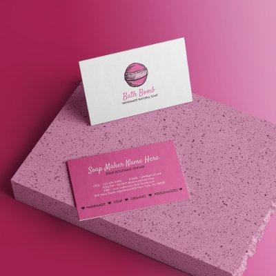 Bath Bomb Natural Soap Spa Circle Pink