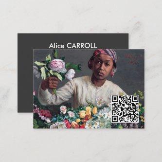 Bazille - Young Woman with Peonies - QR Code