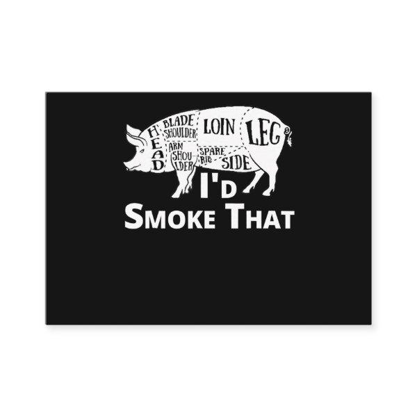BBQ | BBQ Grill Pig Pork Id Smoke That Gift Men