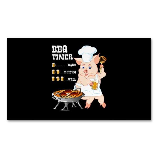 BBQ | BBQ Timer Pig Grill Barbecue Beer Lover Men  Magnet