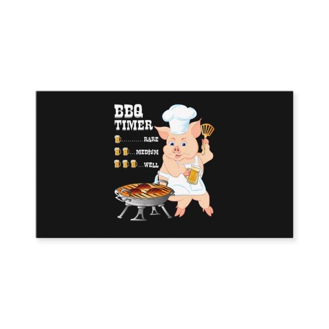 BBQ | BBQ Timer Pig Grill Barbecue Beer Lover Men Loyalty Card