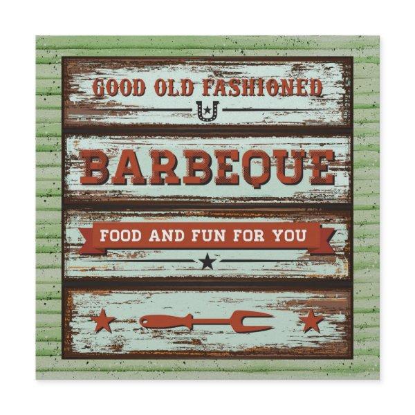 BBQ, Cookout, Pig Pickin' Invitation