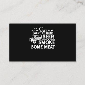 BBQ Smoking Pitmaster Gift Drink Beer Smoke Meat