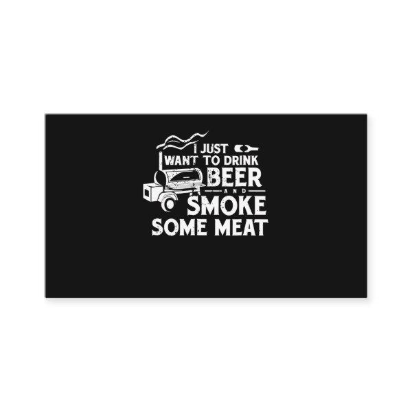 BBQ Smoking Pitmaster Gift Drink Beer Smoke Meat