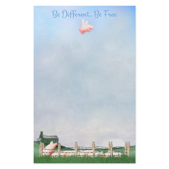Be Different, Be Free Stationery