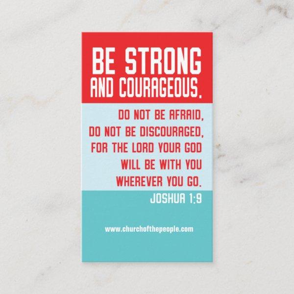 Be Strong Inspirational Bible Quote Church Invite