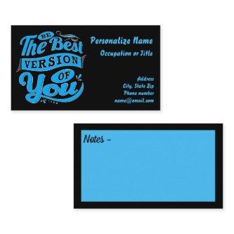 Be The Best Version of You Quote Blue Black