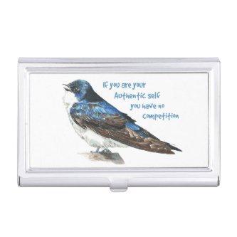 Be Yourself Inspirational Quote Barn Swallow Bird  Holder