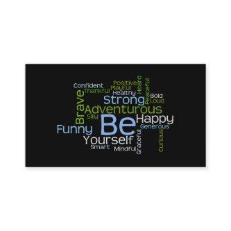 BE Yourself Inspirational Word Cloud